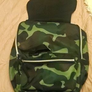 Stylish T shirt jeans ~bookbag travel bag ☆fatigue style☆ 2  zip pockets